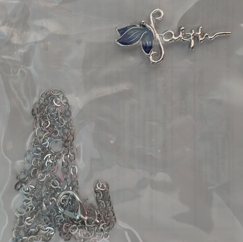 Sophisticated Silver and Blue Leaf Necklace